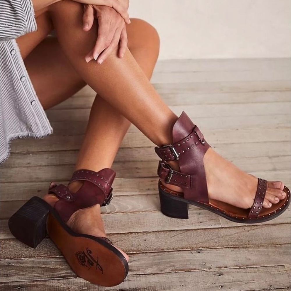 FREE PEOPLE HAPPINESS HEELED SANDAL - SZ 39 - NWT